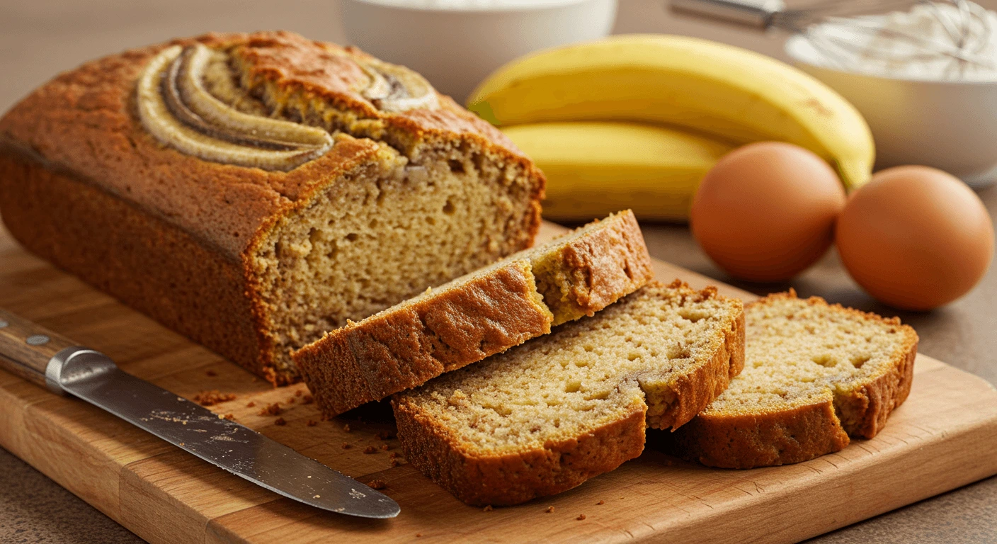 Simple 3-Ingredient Banana Bread Loaf